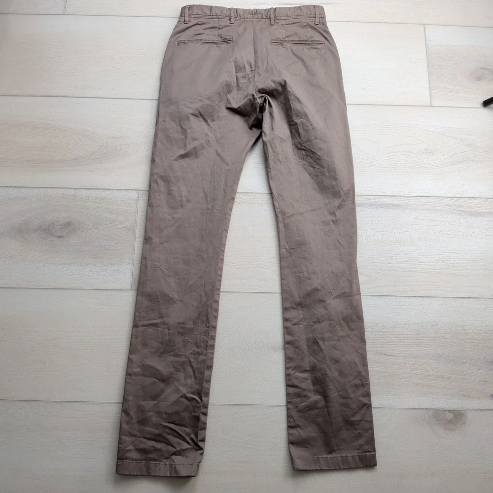 Reiss Fielder Chino Trousers Pants Mens 28x32 Brown Slim Cotton Blend